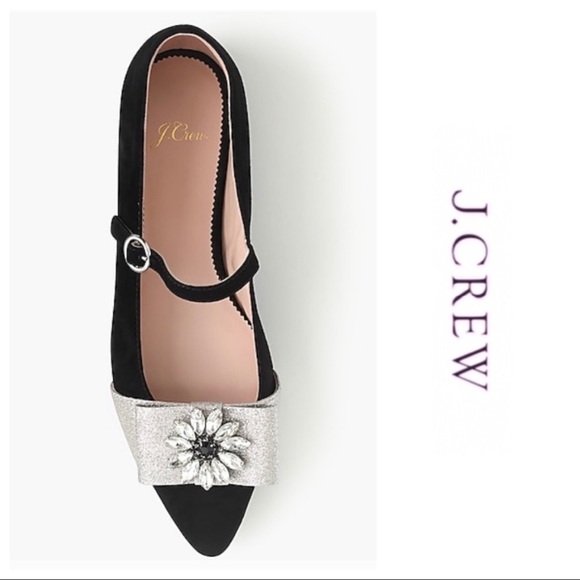 NWT J. Crew Velvet Marina Mary Janes Size 9.5 - Picture 3 of 8